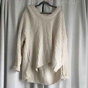 Free People Cream Knit Sweater